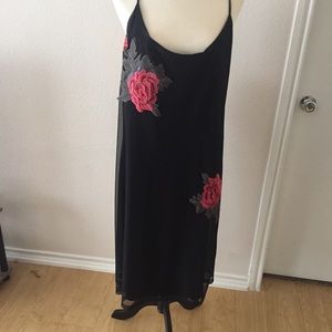 Rose accented dress